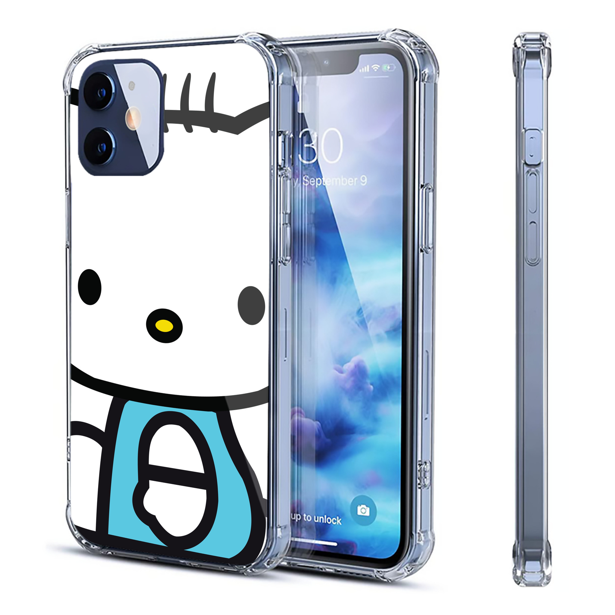 （画像用） Hello Kitty ハローキティ 【iPhone 12シリーズ対応】透明スマホケース（クリアソフトケース）